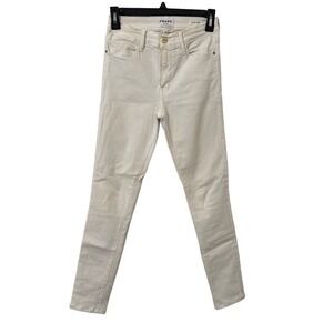 Frame Denim Women's White Denim Le High Skinny Jeans Size 27